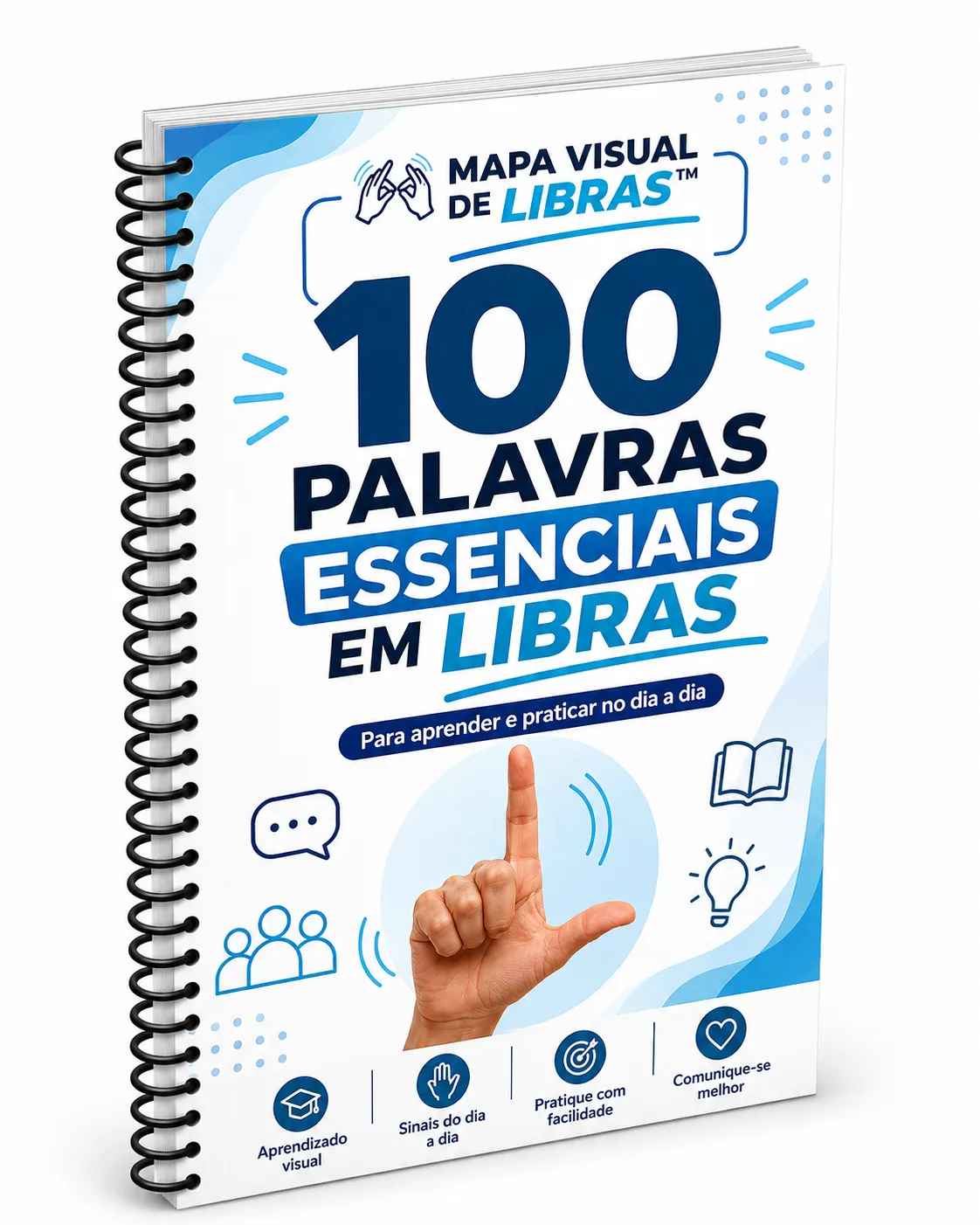 Capa do bônus 100 Palavras Essenciais em Libras